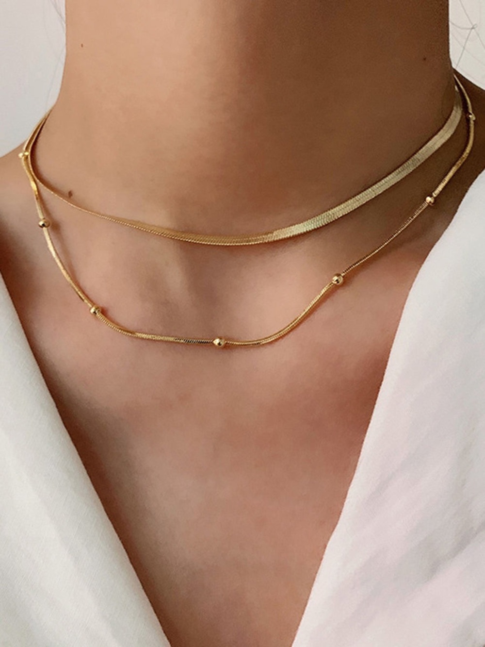 Commense Tranquility Double Layer Necklace